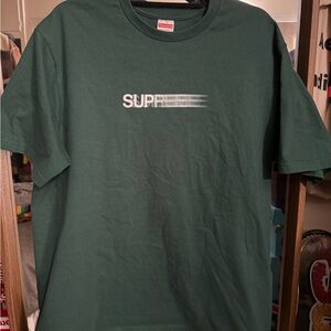 Supreme Green Motion Logo
Size Large 
Used in good condition